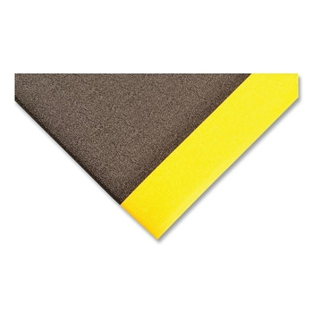 NoTrax Pebble Step Sof-Tred Dyna-Shield Anti-Fatigue Mat, 2 ft W x 6 ft L x 3/8 in, PVC Foam, Black/Yellow (1 EA / EA)