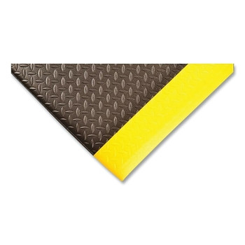 NoTrax Diamond Cushion Anti-Fatigue Mat, 1/2 in x 3 ft W x 60 ft L, PVC Foam, Black/Yellow (1 EA / EA)