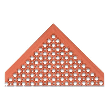 NoTrax Tek-Tough Jr Drainage Holes Anti-Fatigue Mat, 7/8 in x 3 ft W x 10 ft L, MicroStop/Nitrile, Red (1 EA / EA)