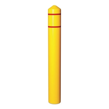 Eagle Mfg Smooth Post Sleeve, 6 in Post, Yellow/Red Stripe (1 EA / EA)