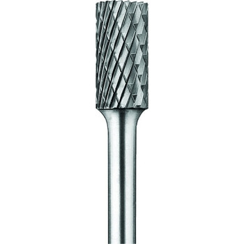 Pferd Carbide Cylindrical/End Cut Bur Bit, 1/2"Dia. x 1"L Cut, 1/4" Shank, Alt Diamond (1 EA / EA)