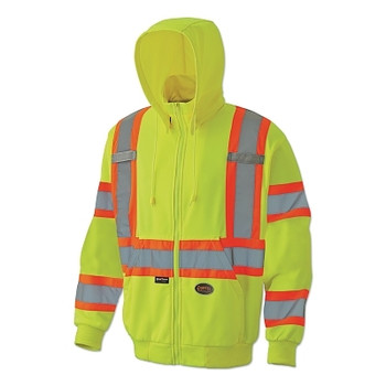 Pioneer 6940U/6941U Hi-Viz Safety Micro Fleece Zip Hoodie, X-Large, Yellow/Green (1 EA / EA)