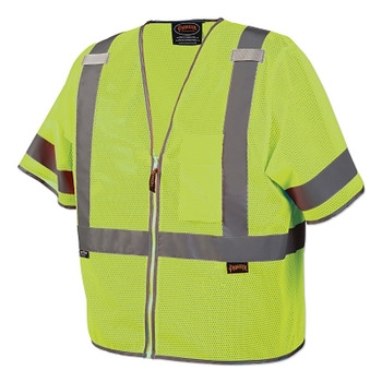 Pioneer 6790U/6791U Hi-Vis Mesh Short Sleeved Safety Vest, 2X-Large, Green (1 EA / EA)