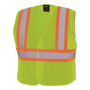 Pioneer 597U/598U Hi-Vis Tear Away Mesh Safety Vest, 2/3XL, Yellow (1 EA / EA)