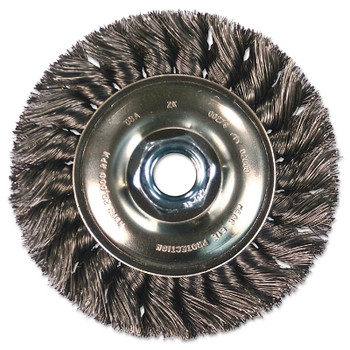 Advance Brush Standard Twist Knot Wheel, 4 in D x 5/8 in W, 0.014  Carbon Steel, 20,000 rpm (5 EA / BOX)