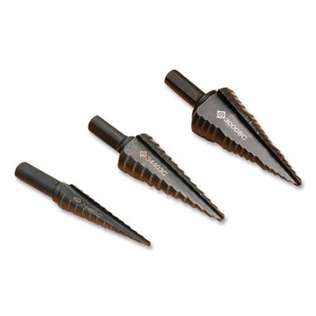 Greenlee Kwik Stepper Step Bit Kit, 1/8 in to 1-1/8 in Cutting dia, 3 to 13 Steps, Case (1 ST / ST)