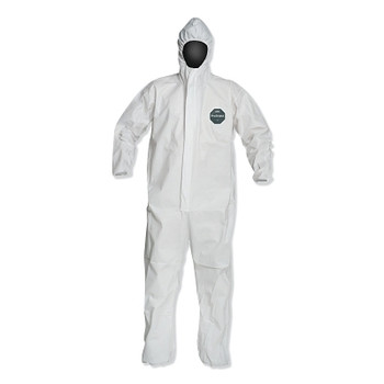 DuPont ProShield 50 Hooded Coveralls with Elastic Wrists/Ankles, White, Medium (25 EA / CA)