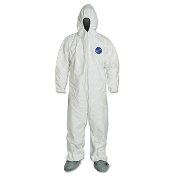 DuPont Tyvek Coveralls with attached Boots, White, 3X-Large (25 EA / CA)