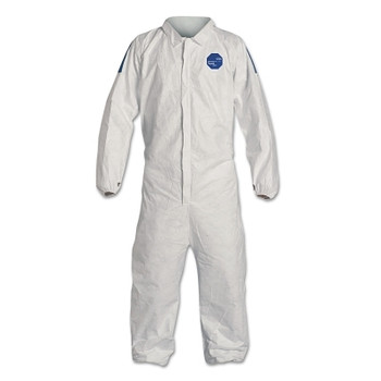 DuPont Tyvek 400D Coveralls with Elastic Wrists and Ankles, Blue/White, 2X-Large (1 CA / CA)
