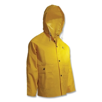 ONGUARD Sitex Rain Jacket, Attached Hood, 0.35 mm Thick, PVC/Polyester, Yellow, Medium (1 EA / EA) ONGUARD Sitex Rain Jacket, Attached Hood, 0.35 mm Thick, PVC/Polyester, Yellow, Medium (1 EA / EA)