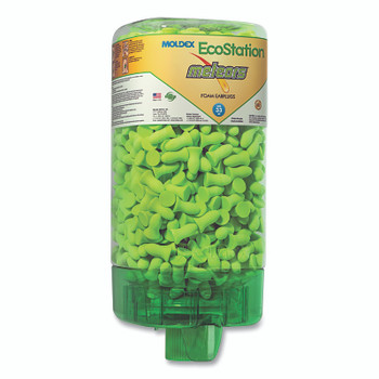 Moldex EcoStation Earplug Dispenser Starter Kit, Recyclable Bottle, Foam Earplugs, Bright Green, Meteors (1 KT / KT)