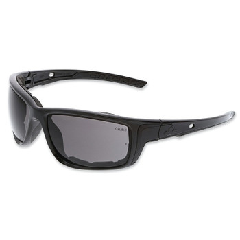 MCR Safety Swagger SR5 Foam-Lined Spoggle Safety Glasses, Polycarbonate, AF/Anti-Scratch Lens, Charcoal (12 EA / BX)