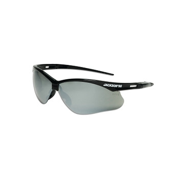 Jackson Safety SG Series Safety Glasses, Universal Size, Smoke Mirror Lens, Black Frame, Hardcoat Anti-Scratch (1 EA / EA)