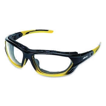 Sellstrom XPS530 Sealed Series Protective Eyewear Safety Glasses, Clear Lens, Polycarbonate, Ylw/Blk Frame (12 EA / CA)