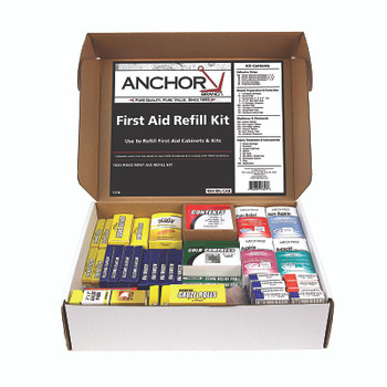 Anchor Brand 4 Shelf First Aid Cabinet Refill, Includes 1,000 Pieces (1 EA / EA)