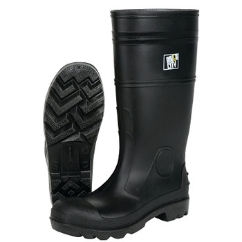 MCR Safety PVC Boot, Size 9, 16 in, Black (1 PR / PR)