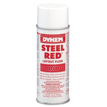 DYKEM Layout Fluids, 16 oz Aerosol Can, Red (12 CAN / CS)