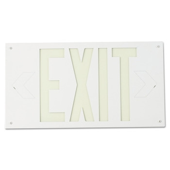 Brady Glo Exit Signs, Exit, 15 x 0.25 x 8.25, White (1 EA / EA)