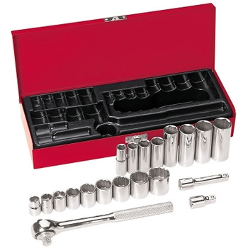 Klein Tools 20 Piece Socket Sets, 3/8 in (1 SET / SET)