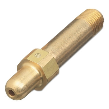 Western Enterprises Regulator Inlet Nipples, Air, 1/4 in (NPT), 3", Brass, CGA-347, Hand-Tight (1 EA / EA)