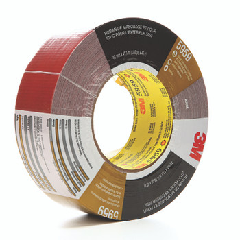 3M Industrial Outdoor Masking & Stucco Tape 5959, 1.88 in x 45 yd x 12 mil, Red (1 RL / RL)