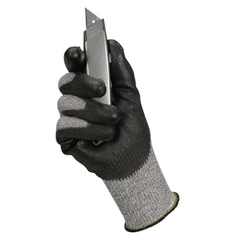 Kimberly-Clark Professional G60 Level 5 Cut Resistant Glove with Dyneema Fiber, Size 8, Salt & Pepper/Black (12 PR / BG)