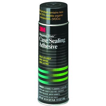 3M Industrial Shipping-Mate Case Sealing Adhesives, 24 oz, Aerosol Can, Translucent (12 CAN / CS)