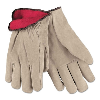 MCR Safety Drivers Gloves, Premium Grade Cowhide, Medium, Jersey Lining (12 PR / DZ)