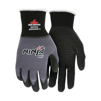 MCR Safety Ninja BNF Gloves, X-Large, Gray, 12 in, Work (12 PR / DZ)