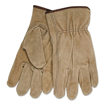 MCR Safety Premium-Grade Leather Driving Gloves, Cowhide, Large, Unlined, Keystone Thumb (12 PR / DZ)