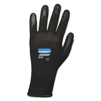 Kimberly-Clark Professional KleenGuard G40 Polyurethane Coated Gloves, 10/X-Large, Black (12 PR / BG)