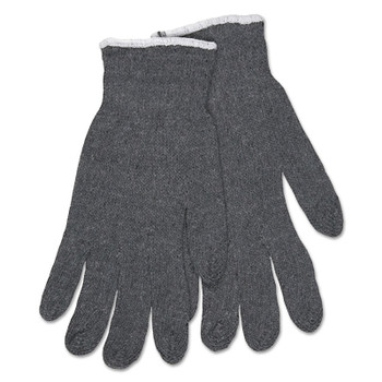 MCR Safety Multipurpose String Knit Gloves, Large, Knit Wrist, Regular Weight, Gray (1 DZ / DZ)