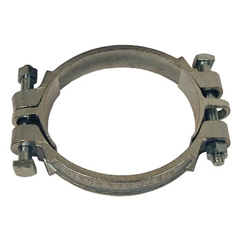 Dixon Valve Double Bolt Hose Clamps, 4 1/2"-5 1/4" Hose OD, Malleable Iron, 10/Bx (10 EA / BOX)