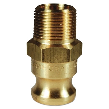 Dixon Valve Andrews/Boss-Lock Type F Cam and Groove Adapters, 1 in x 1 in (NPT) Male, Brass (10 EA / BOX)