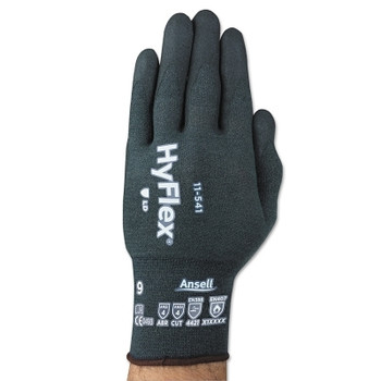 Ansell HyFlex 11-541 Nitrile Foam Palm Coated Gloves, Size 10, Gray (12 PR / DZ)