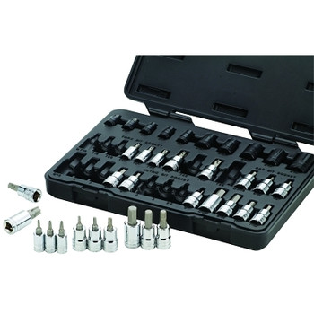 GEARWRENCH 36 Piece Master Torx Set with Hex Bit Sockets, 1/4 in, 3/8 in & 1/2 in (1 EA / EA)
