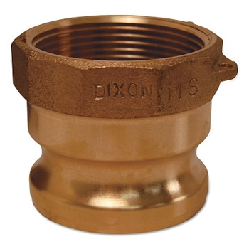 Dixon Valve Global Type A Adapters, 2 1/2 in (NPT), Brass (25 EA / BX)