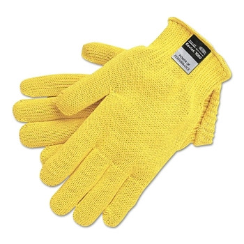 MCR Safety Kevlar Gloves, Small, Yellow, Seamless Knit (12 PR / DZ)