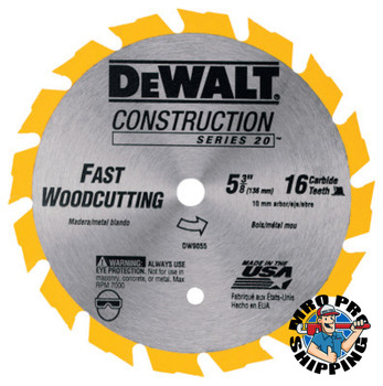 DeWalt Cordless Construction Saw Blades, 5 3/8 in, 16 Teeth (5 EA/BOX) DeWalt Cordless Construction Saw Blades, 5 3/8 in, 16 Teeth (5 EA/BOX)