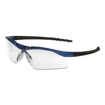 MCR Safety DALLAS Protective Eyewear, Clear Lens, Anti-Fog, Blue Metallic Frame (12 EA / BX)