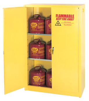 Eagle Mfg Flammable Liquid Storage Cabinet, Manual-Closing , 45 Gallon, Yellow (1 EA)