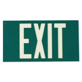 Brady Glo Exit Signs, Green (1 EA / EA)