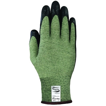 Ansell PowerFlex Cut Resistant Gloves, Size 7, Black (12 PR / DZ)