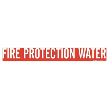 Brady Self-Sticking Vinyl Pipe Markers, FIRE PROTECTION WATER, White on Red, 14 x 14 (1 EA / EA) Brady Self-Sticking Vinyl Pipe Markers, FIRE PROTECTION WATER, White on Red, 14 x 14 (1 EA / EA)