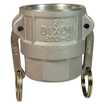 Dixon Valve Andrews Type D Cam and Groove Couplers, 4 in (NPT) Female, Aluminum (10 EA / BOX)