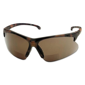 KleenGuard V60 30-06 Rx Readers Prescription Safety Glasses, Brown Polycarbonate Lens, Hardcoated, Tortoise, Nylon, +2.5 (1 EA / EA)