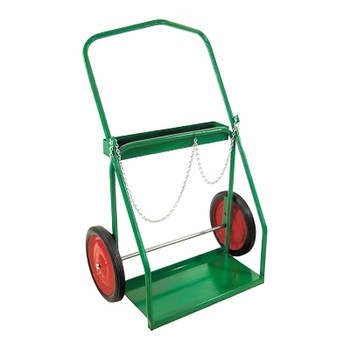 Anthony Low-Rail Frame Dual-Cylinder Cart, 32 in OD W x 47 in H, 14 in dia x 1.75 in W Solid Rubber (BB) Wheels, Incl Safety Chain (1 EA / EA)