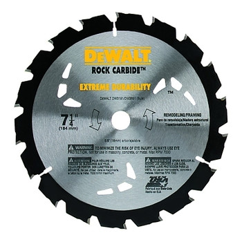 DeWalt Portable Construction Saw Blades, 7 1/4 in, 18 Teeth (5 EA / PAK) DeWalt Portable Construction Saw Blades, 7 1/4 in, 18 Teeth (5 EA / PAK)