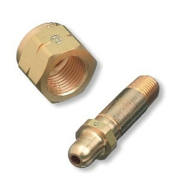 Western Enterprises Regulator Inlet Nipples, Hydrogen;Natural Gas, 1/4"(NPT), 2 1/2", SS, CGA-350 (1 EA / EA)