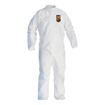 Kimberly-Clark Professional KleenGuard A30 Breathable Splash & Particle Protection Coveralls, Medium, White (25 EA / CA)